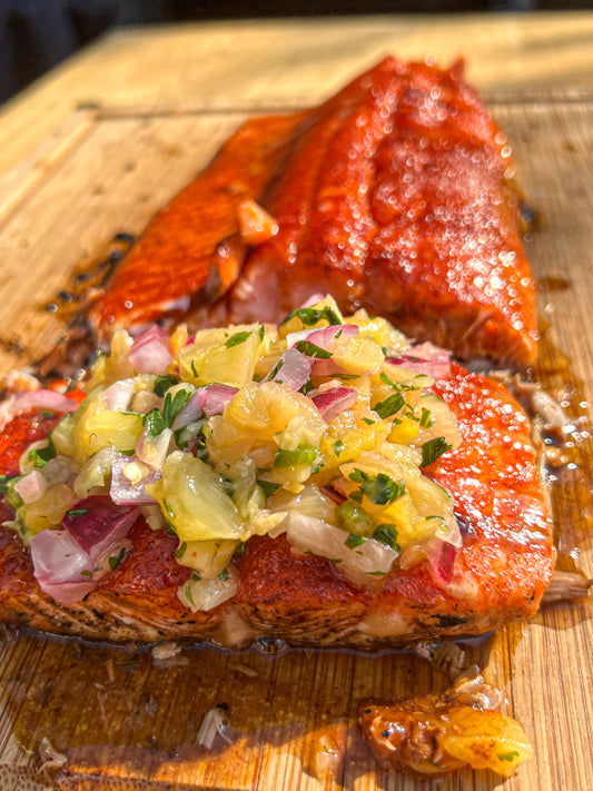 Griddled Salmon with Pineapple Salsa