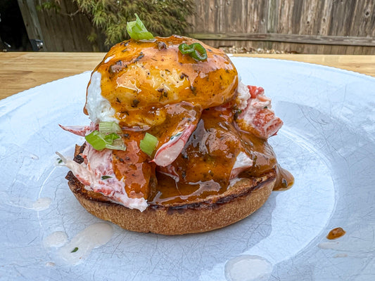 Lobster Benedict with a Cajun Roux