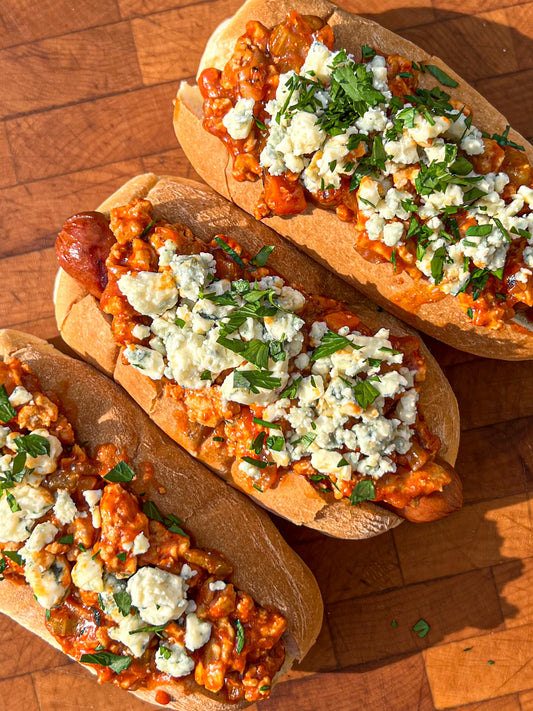 Buffalo Chicken Sloppy Joe Dogs