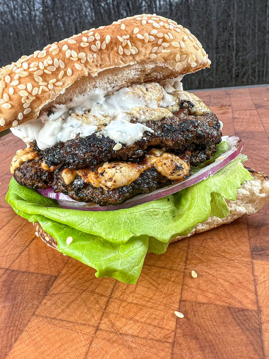Lamb Smashburgers w/ Creamy Burger Sauce