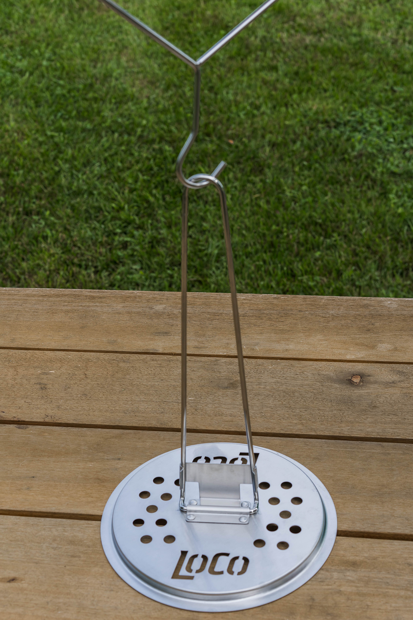 Folding Turkey Stand with Lifting Hook - LoCo Cookers