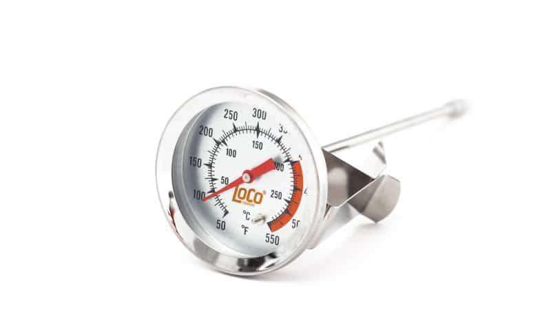 LOCO 12 in. Stainless Steel Digital Fry Thermometer LCDT12 - The