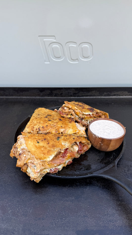 Chicken Bacon Chipotle Ranch Quesadillas