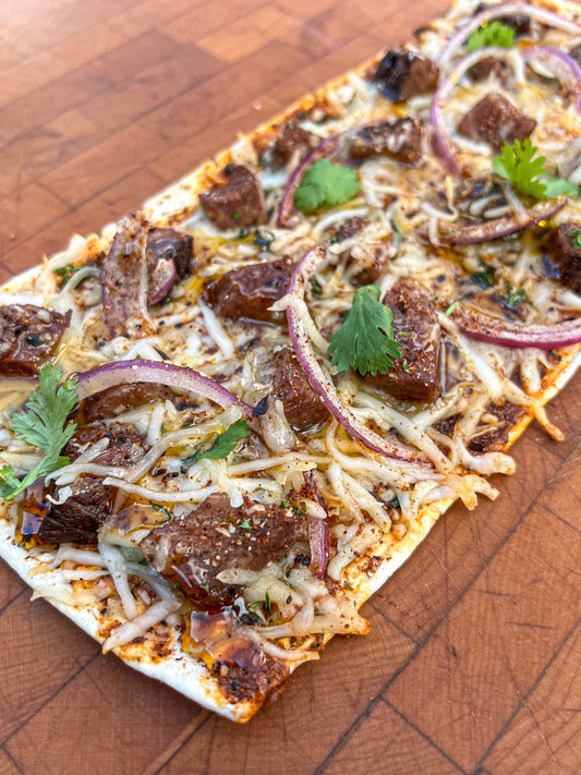 Sweet and Spicy Prime Rib Flatbread