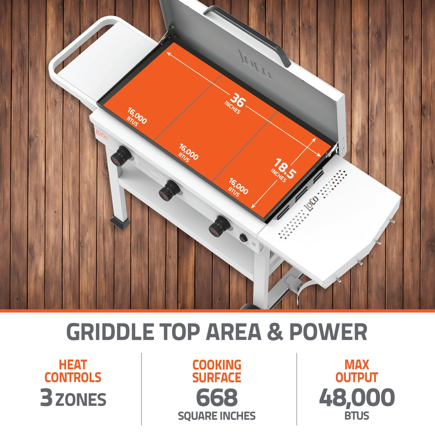 36” 3-Burner Classic SmartTemp Griddle